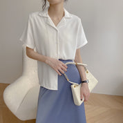 Blusa semi formal con cuello y botones - Dressygt