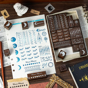 Set de 30 sellos para Journal con las fases de la Luna