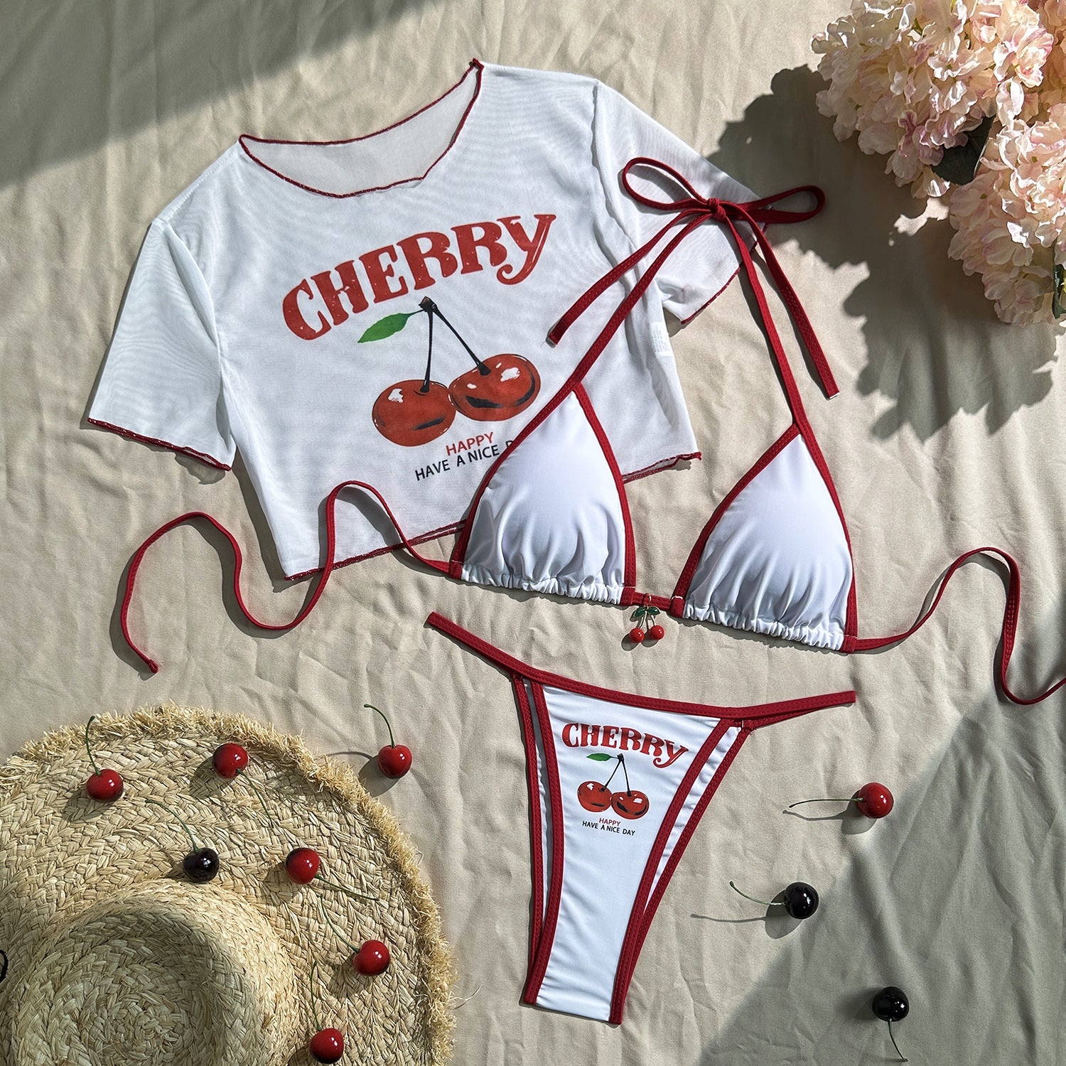 bikini cherry de 3 piezas - Dressygt