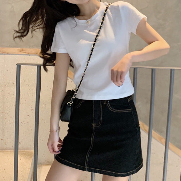 Blusa cropped con moño en espalda - Dressygt