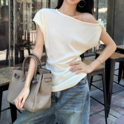 Blusa holgada con hombro caído - Dressygt