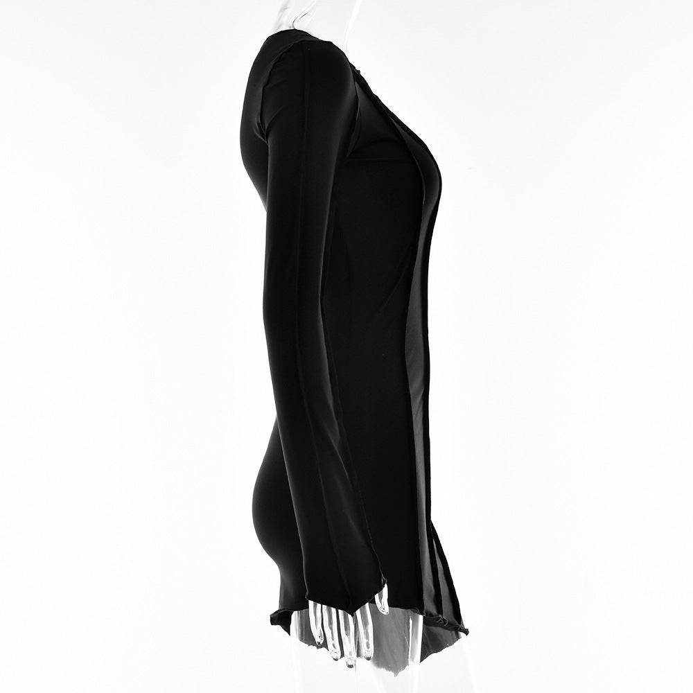 Vestido ajustado corto de manga larga - Dressygt