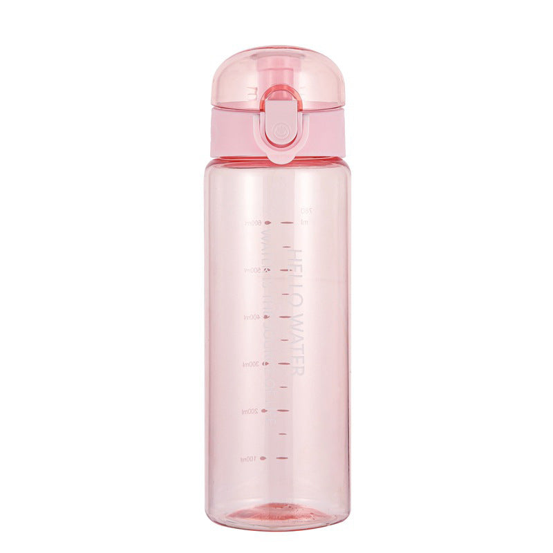 Botella transparente para agua