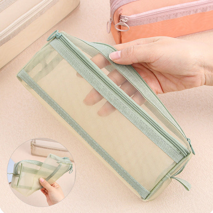 Estuche transparente de malla