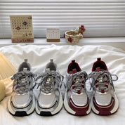 Tenis sneakers chunky metálicos - Dressygt