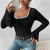 Blusa manga larga con vuelos - Dressygt