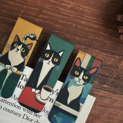 Separadores de libros magnéticos con gatos