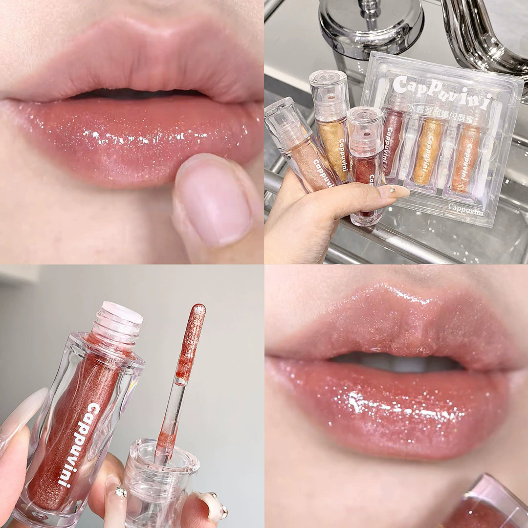 Gloss labial glitter con color natural - Dressygt