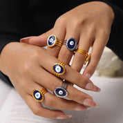 Anillo ajustable con diseño de ojo - Dressygt