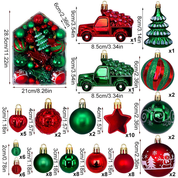 Set de esferas y adornos navideños