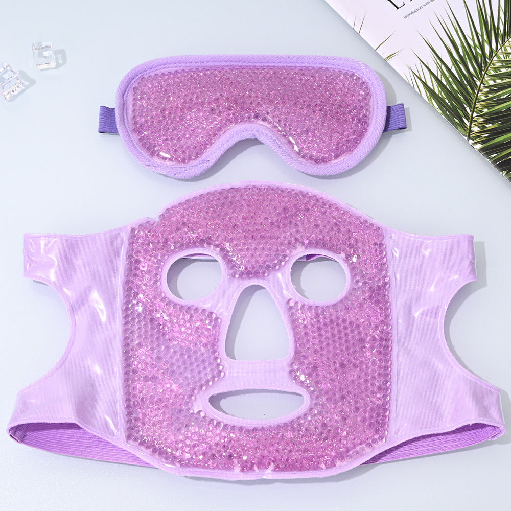 Set de máscara facial y antifaz de gel frío
