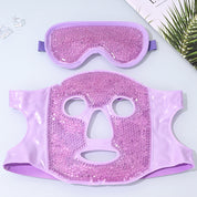 Set de máscara facial y antifaz de gel frío