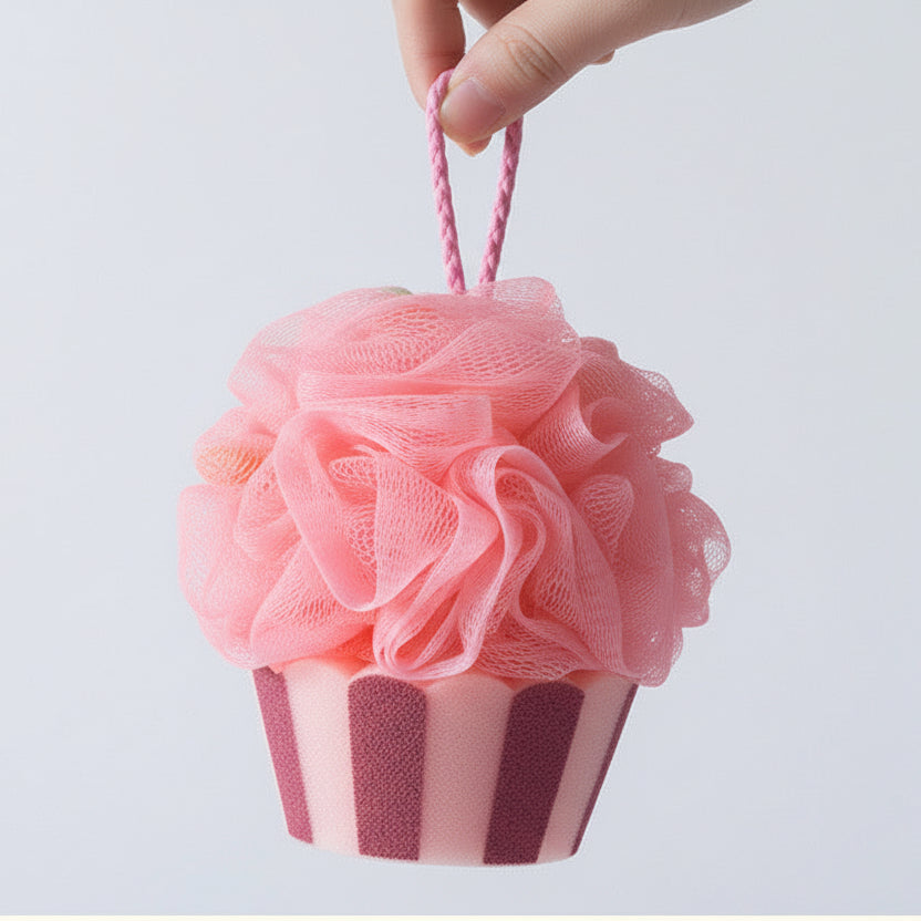 Esponja de baño con forma de cupcake - Dressygt