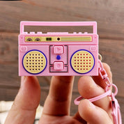 Bocina portátil retro con grabación de voz