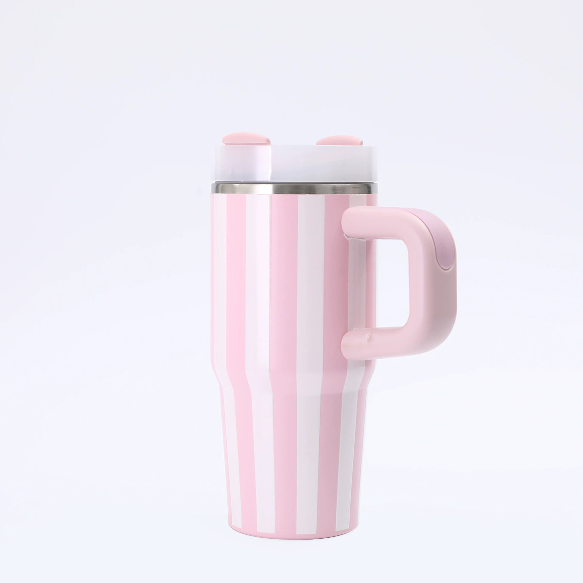 Termo pequeño de acero inoxidable con lineas