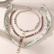 Collar triple con pañuelo y dije - Dressygt