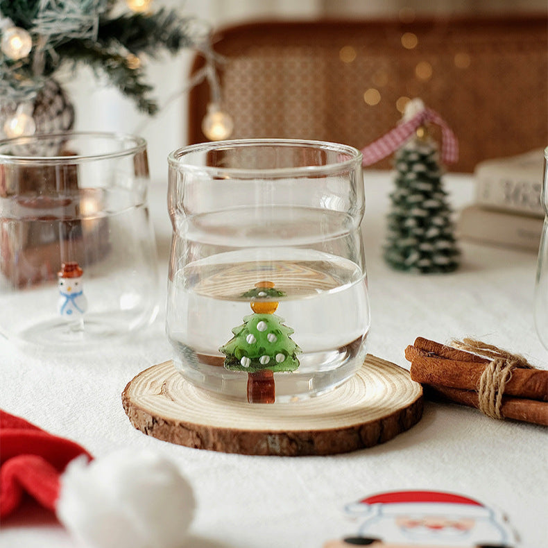 Vaso de vidrio con árbol navideño - Dressygt