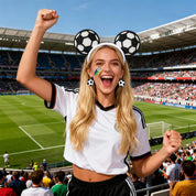 Set de diadema y aretes de fútbol