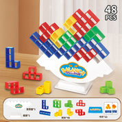 Juego de equilibrio de 48 bloques