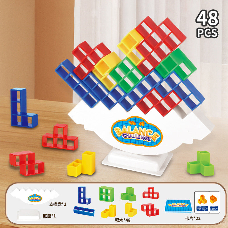 Juego de equilibrio de 48 bloques