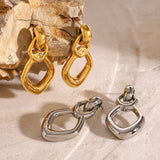 Aretes largos con diseño de rombo