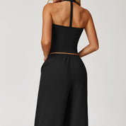 Conjunto halter casual con pantalón recto - Dressygt