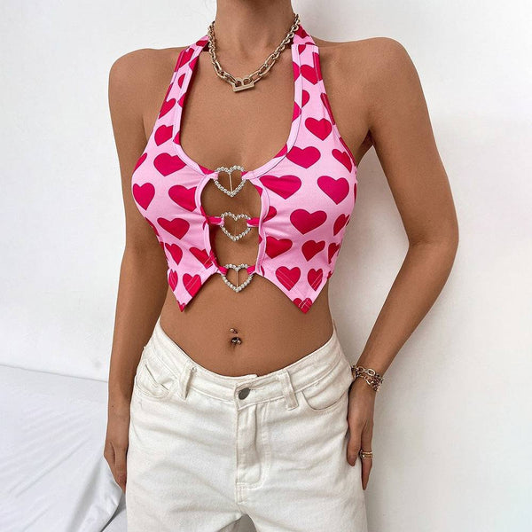 Top fancy de corazones