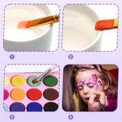 Paleta de pintura facial de 12 colores