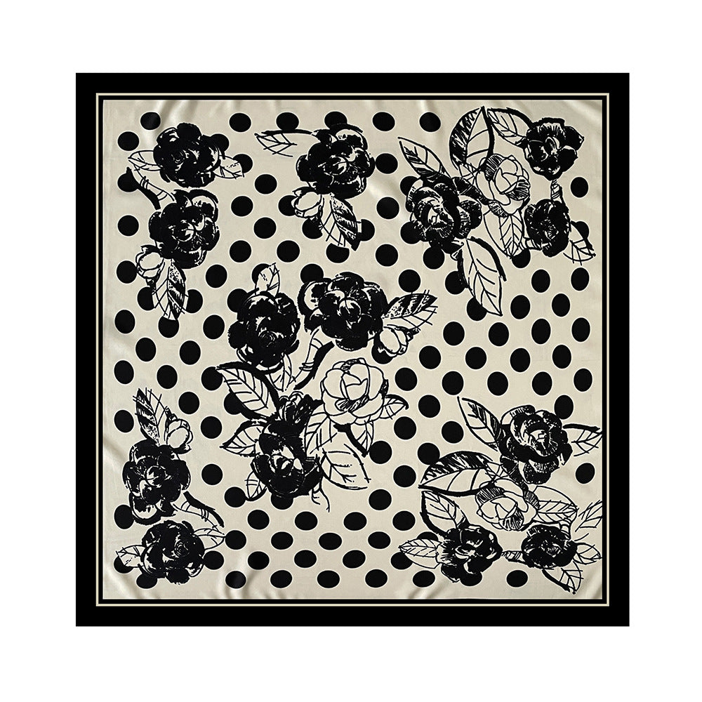 Pañuelo grande con puntos y flores - Dressygt