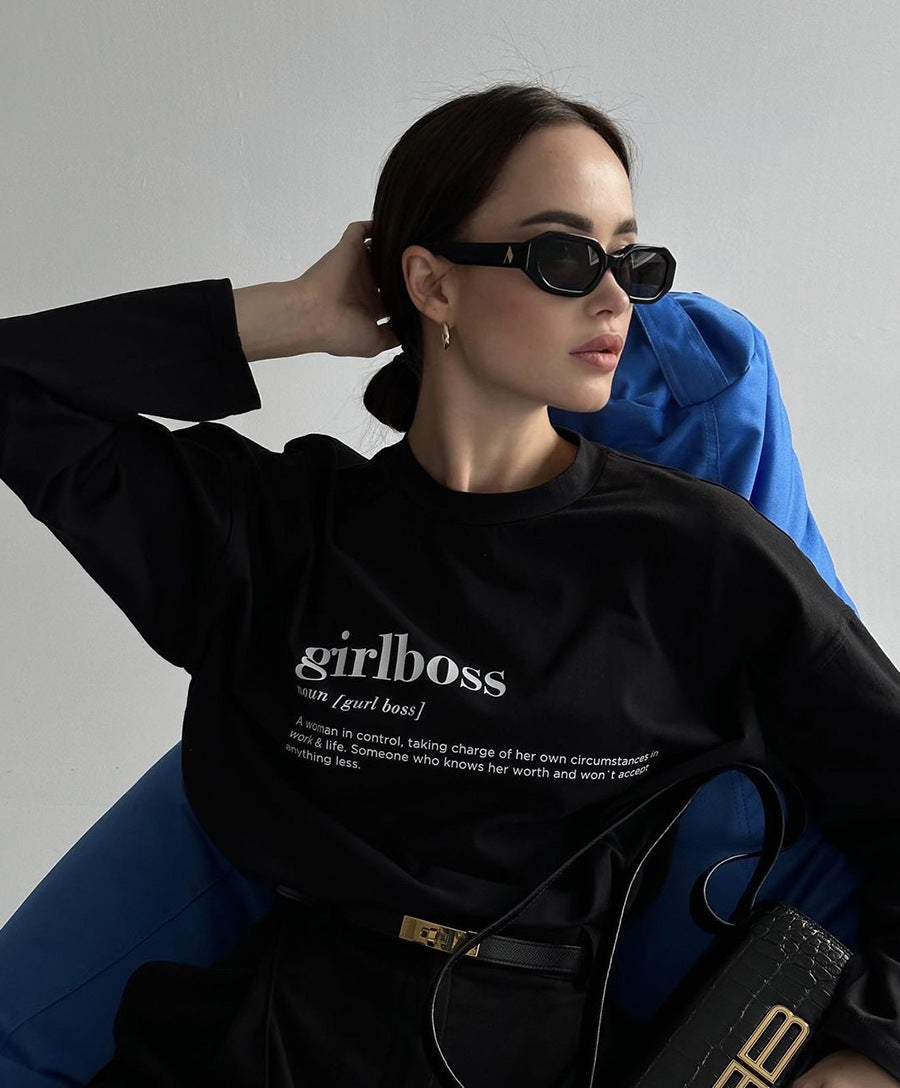 Tshirt girlboss manga larga