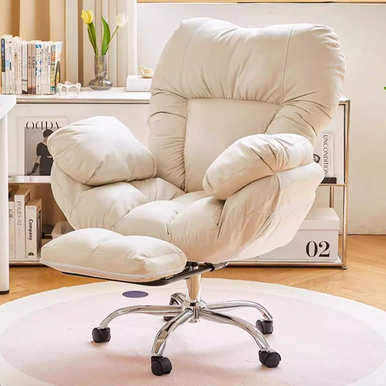 Sillón giratorio reclinable con ruedas - Dressygt