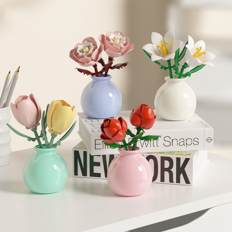 Mini flores armables en florero - Dressygt