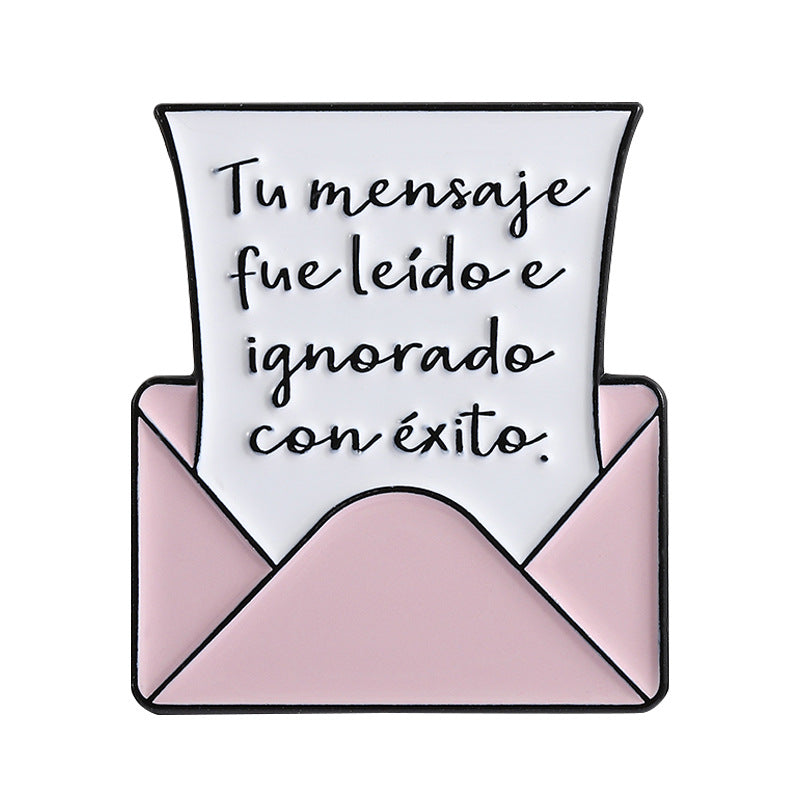 Pin decorativo con frase
