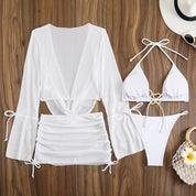 Bikini de baño de 4 piezas blanco