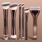 Set de 7 brochas para maquillaje doble punta