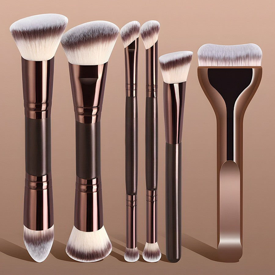 Set de 7 brochas para maquillaje doble punta
