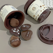 Set de mini esponjas de maquillaje con estuche tipo café - Dressygt