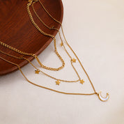 Collar triple de luna y estrellas - Dressygt