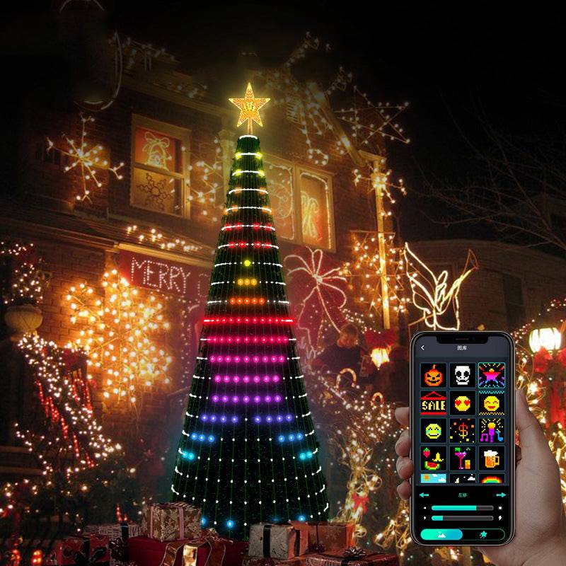 Cascada de luces para árbol de navidad