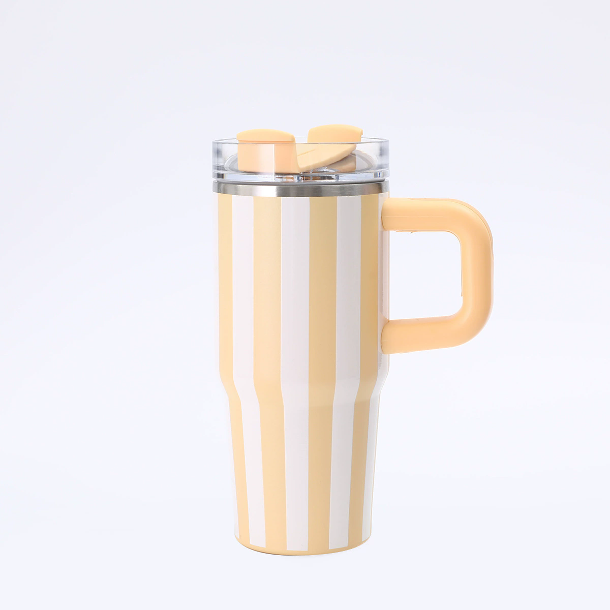 Termo pequeño de acero inoxidable con lineas