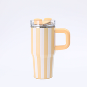 Termo pequeño de acero inoxidable con lineas