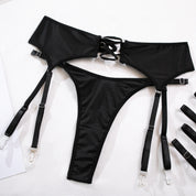 Set de lencería negra con moño