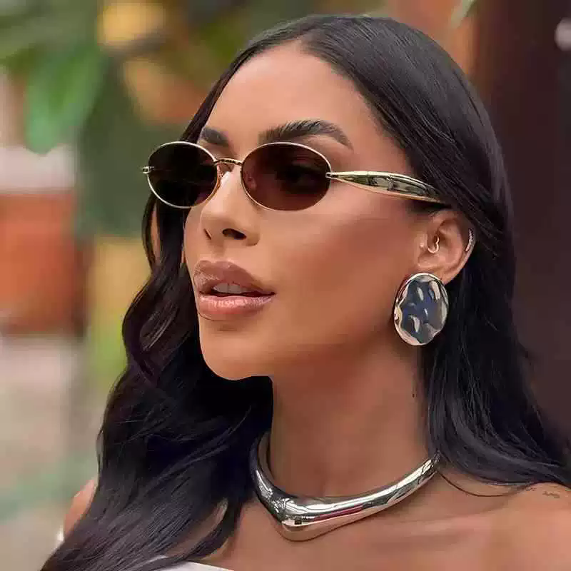 Lentes de sol ovalados retro - Dressygt