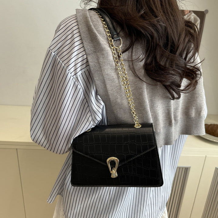 Mini bolso con detalles dorados