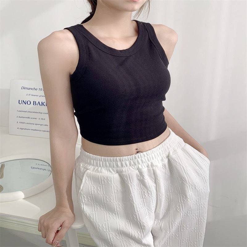 Top corto básico sin mangas - Dressygt