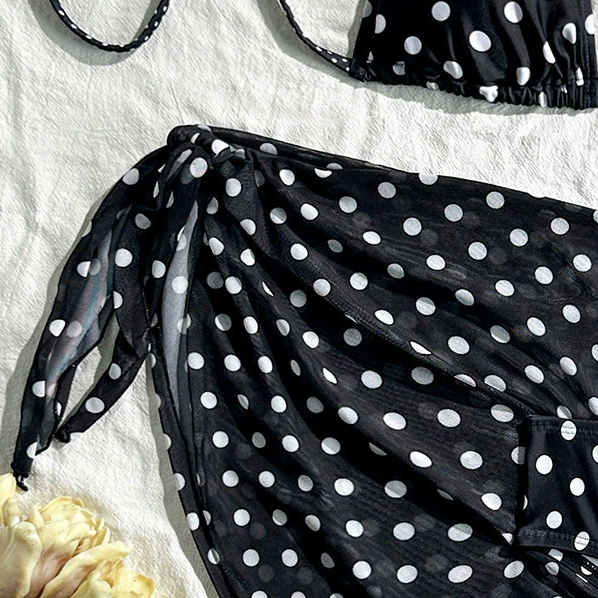 Traje de baño negro con lunares - Dressygt
