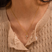 Collar dorado de cruz - Dressygt