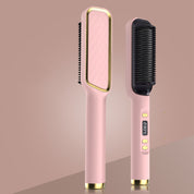 Cepillo alisador de cabello con pantalla LED