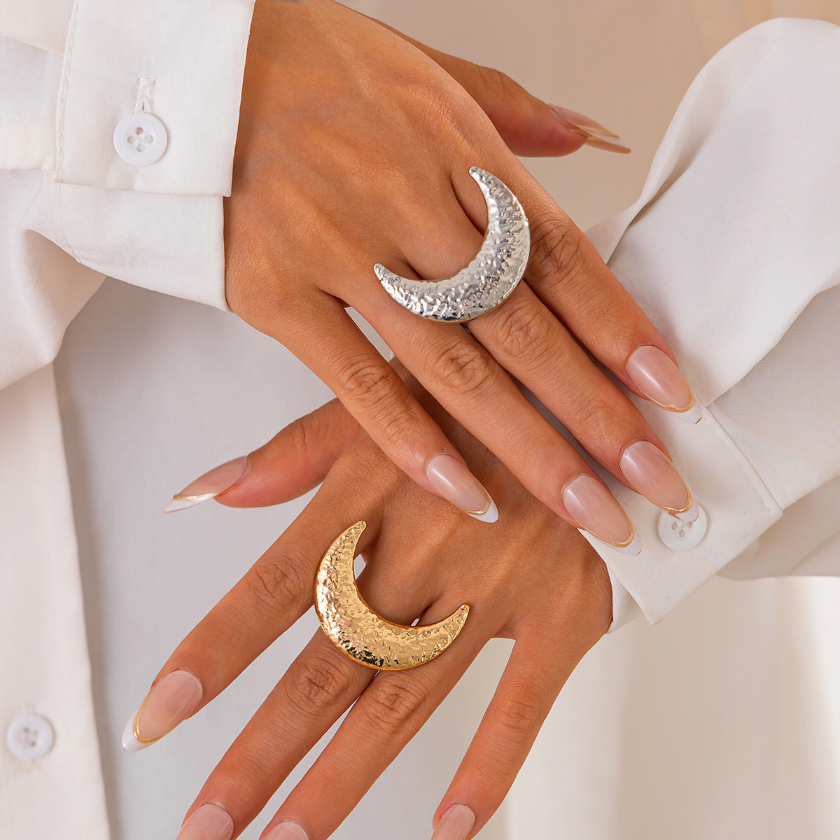 Anillo chunky con diseño de luna - Dressygt