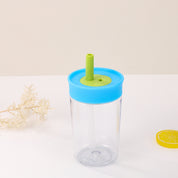 Mini tumbler de plástico con pajilla